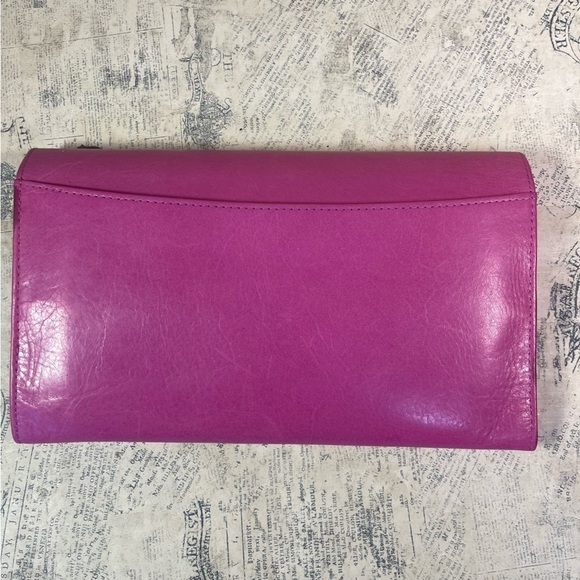 Abas Travel pink leather wallet/organizer and passport cover - Picture 3 of 16